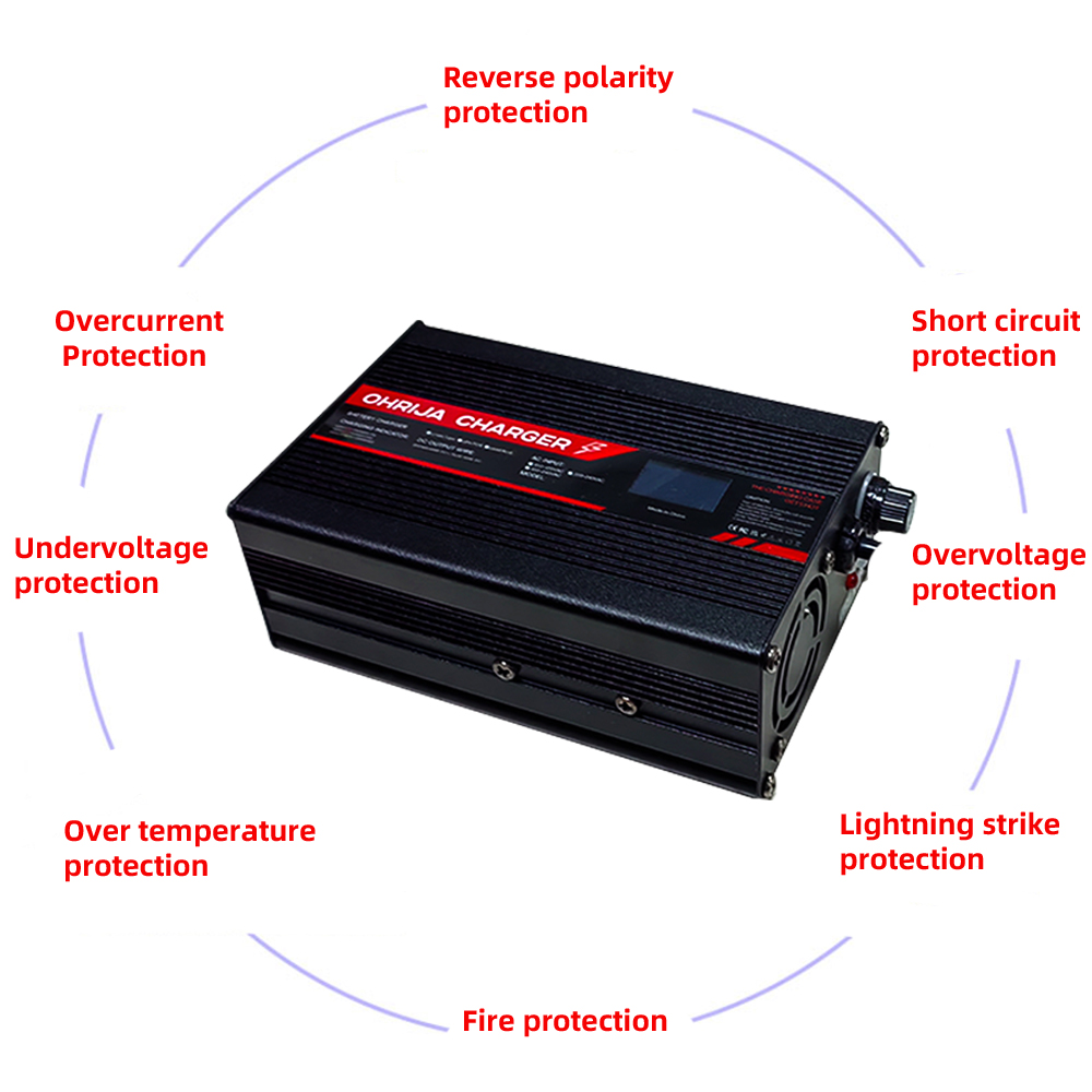 OHRIJA DC 36V 48V 5A Lithium C - 84V 20A Smart Charger recension och pris
